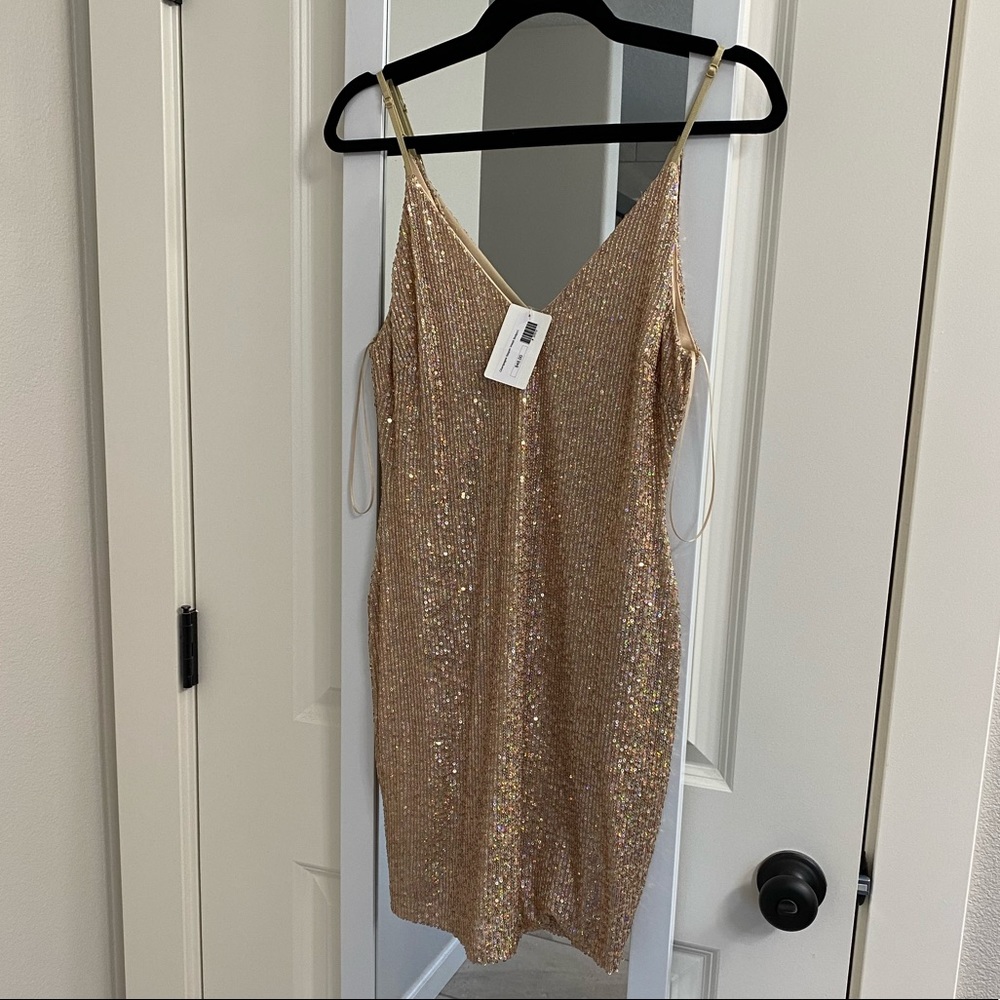 Lovely Day - NWT sequin vneck bodycon